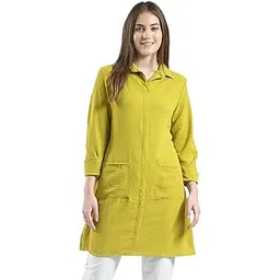 monte carlo Women's Regular Fit Tunic | Solid Pattern | Pull-On Closure with Three-Quarter Sleeve Collar Neck Stylish Tunic for Women-picture-14