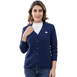 monte carlo Women's Regular Fit Winter Cardigan | Solid V Neck | Full Sleeve Button Closure Stylish Cardigan for Women's-picture-26