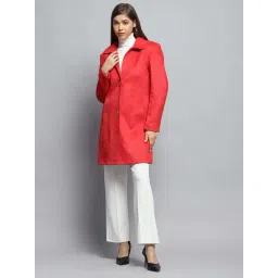 Monte Carlo Women's Rust Solid Collar Full Sleeve Coat-picture-12