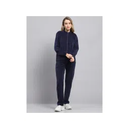 Monte Carlo Womens Self Design Navy Blue Mock Neck Full Sleeve Tracksuit (Set of 2)-picture-11