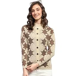 monte carlo Womens Self Design Round Neck Full Sleeve Cardigan (1243596RN)-picture-47