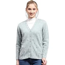monte carlo Womens Self Design V Neck Full Sleeve Cardigan (1243777VN)-picture-40