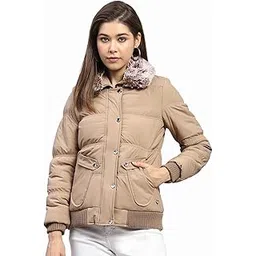 monte carlo Womens Solid Beige Collar Full Sleeve Jacket-picture-39