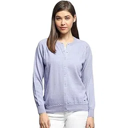 monte carlo Womens Solid Lavender Round Neck Full Sleeve Cardigan_1240708RN-2440-picture-55