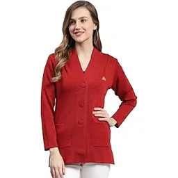 monte carlo Womens Solid V Neck Full Sleeve Wool Casual Sweater (1232220VN)-picture-55