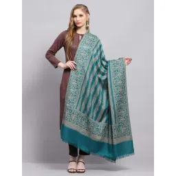 Monte Carlo Women's Turquoise Self design Shawl-picture-39
