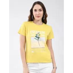 Monte Carlo Yellow Printed Top-picture-48