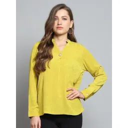 Monte Carlo Yellow Regular Fit Self Pattern Design Top-picture-39