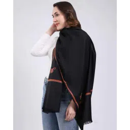 monte carlo Women Embroidered Shawl with Fringed Hem image 2