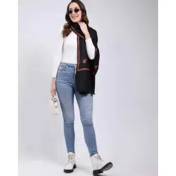 monte carlo Women Embroidered Shawl with Fringed Hem image 5