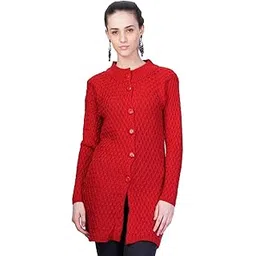montrex Red Designer Long Coat for Women-picture-37