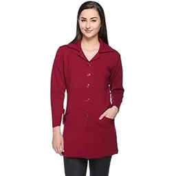 montrex Women Magenta Stylish Long Coats-picture-26