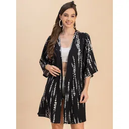 Moomaya Abstract Printed Longline Shrug-picture-23