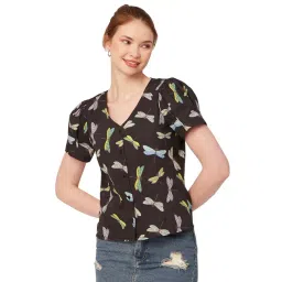 Moomaya Black Cotton Printed Shirt-picture-14