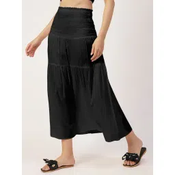 Moomaya Black Midi Skirt-image-46