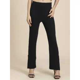 Moomaya Black Regular Fit Pants-picture-16