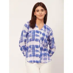 Moomaya Blue & White Tie - Dye Shirt-picture-25