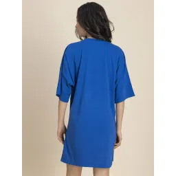 Moomaya Blue Graphic Print T-Shirt Dress image 2