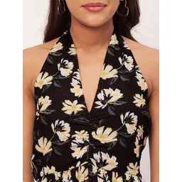 Moomaya Floral Print Fit & Flare Midi Dress image 3