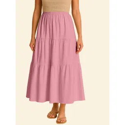 Moomaya Flowy Tiered Boho Skirt-picture-20