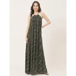 Moomaya Green Printed Maxi Dress-picture-35