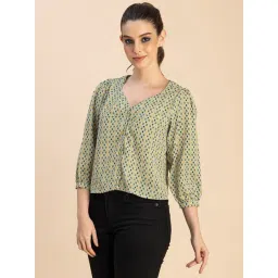 Moomaya Green Printed Top-picture-36