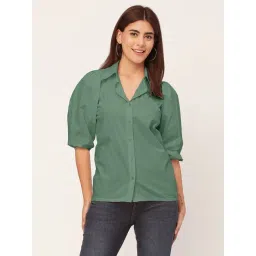 Moomaya Green Regular Fit Shirt-picture-42
