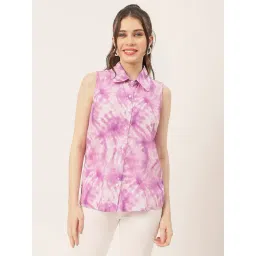 Moomaya Lavender Tie - Dye Shirt-picture-34