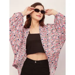 Moomaya Multicolor Floral Print Shrug-picture-10