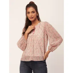 Moomaya Multicolor Floral Print Top-picture-41