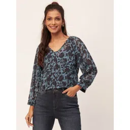 Moomaya Navy & Black Printed Shirt-picture-26