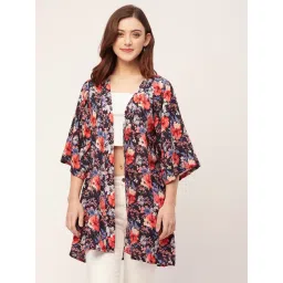 Moomaya Navy Floral Print Shrug-picture-29