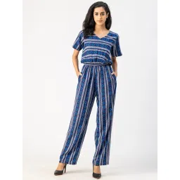 Moomaya Navy Printed Jumpsuit-picture-17
