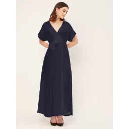 Moomaya Navy Relaxed Fit Maxi Dress-picture-34