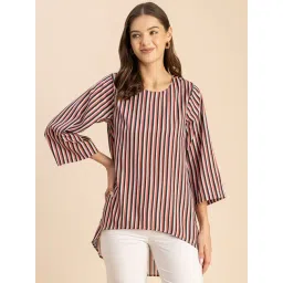 Moomaya Peach & Black Striped Top-picture-39