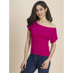 Moomaya Pink Regular Fit T-Shirt-picture-21