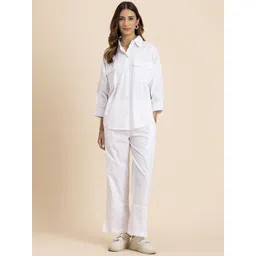 Moomaya Pure Cotton Shirt With Trouser Co-Ords-picture-11