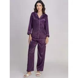 Moomaya Purple Pyjamas Set-picture-34
