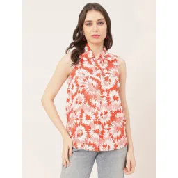 Moomaya Red & White Printed Shirt-picture-46