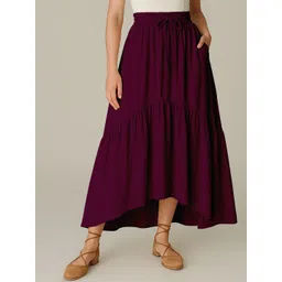 Moomaya Renaissance Style Tiered Maxi Skirt With Pockets-picture-21