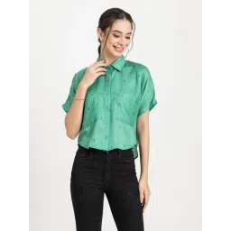 Moomaya Sea Green Printed Shirt-picture-22