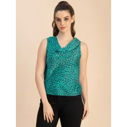 Moomaya Sea Green Printed Top-picture-33