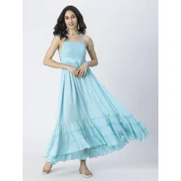Moomaya Sea Green Relaxed Fit Midi Dress-picture-29