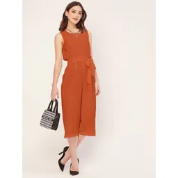 Moomaya Waist Tie-Ups Capri Jumpsuit-picture-37