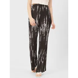 Moomaya Women Floral Printed Loose Fit High-Rise Trousers-picture-16