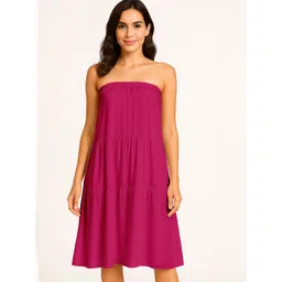 Moomaya Women Flowy Tiered Maxi Skirt image 3