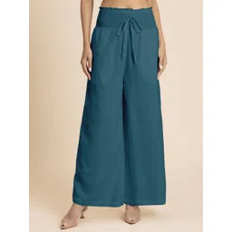 Moomaya Women Loose Fit High-Rise Trousers-image-41