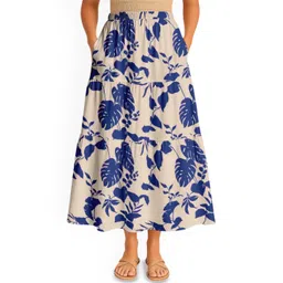Moomaya Women Printed Tiered Maxi Skirt-picture-33