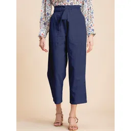 Moomaya Women Straight Fit High-Rise Culottes Trousers-image-33
