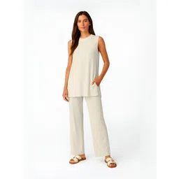 Moomaya Women Tank Top And Pants Co-ord Set-picture-30